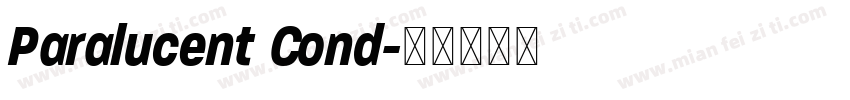 Paralucent Cond字体转换